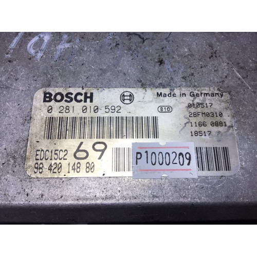 Peugeot 306 2.0 HDI Motor Beyni EDC15C2 69 0281010592 9642014880