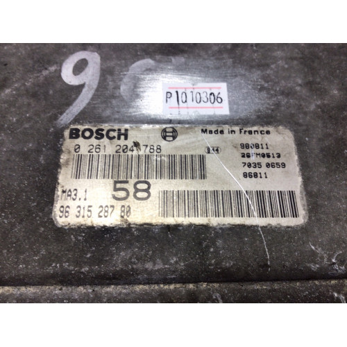 Peugeot 106 Citroen Saxo 1.0 Motor Beyni 0261204788 MA3.1 9631528780