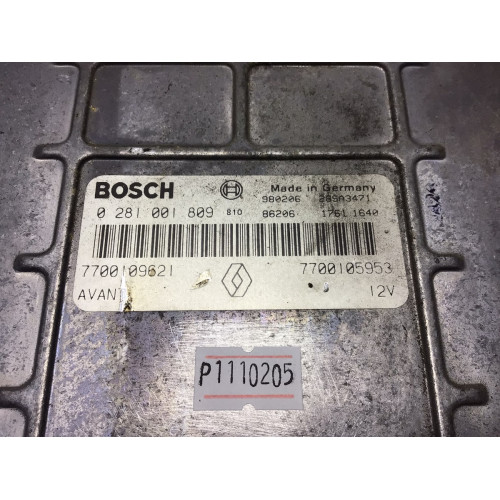Renault Scenic 1.9 Motor Beyni 0281001809 7700109621 7700105953