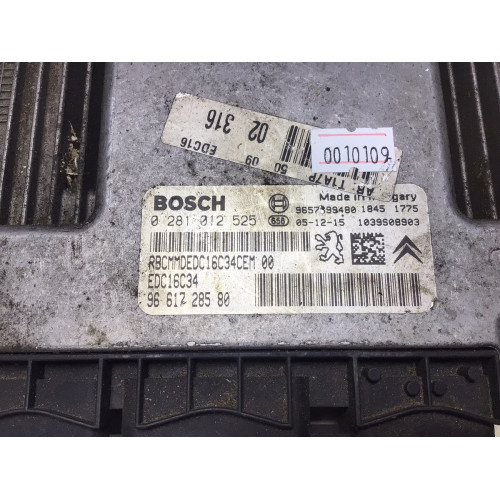 Peugeot 206 1.4 HDI Motor Beyni 0281012525 EDC16C34 9661728580
