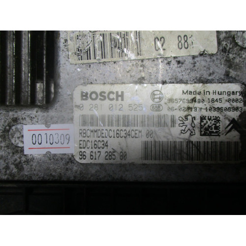 Peugeot 206 1.4 HDI Motor Beyni 0281012525 EDC16C34 9661728580