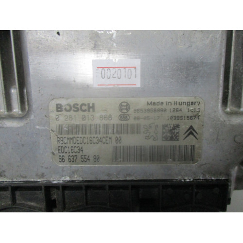 Citroen C3 Peugeot 207 1.6 HDI Motor Beyni 0281013868 EDC16C34 9663755480