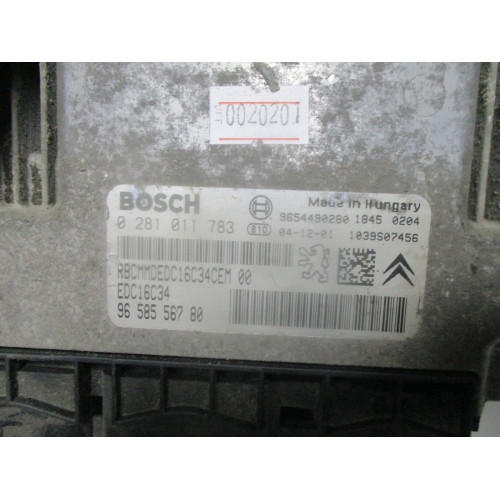 Peugeot 206 1.4  Motor Beyni 0281011783 EDC16C34 9658556780