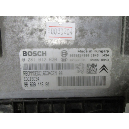 Citroen Berlingo 1.6 Motor Beyni 0281012620 EDC16C34 9663944680