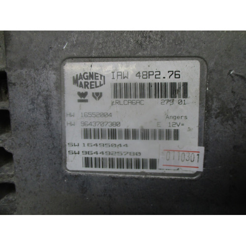 Peugeot 206 1.1 Motor Beyni IAW48P2.76 9643707380 9644925780
