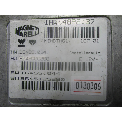 Peugeot 206 1.1 Motor Beyni IAW48P2.37 9645125280 
