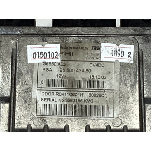 Citroen C3 1.4 HDI Motor Beyni 9650043480 DDCR