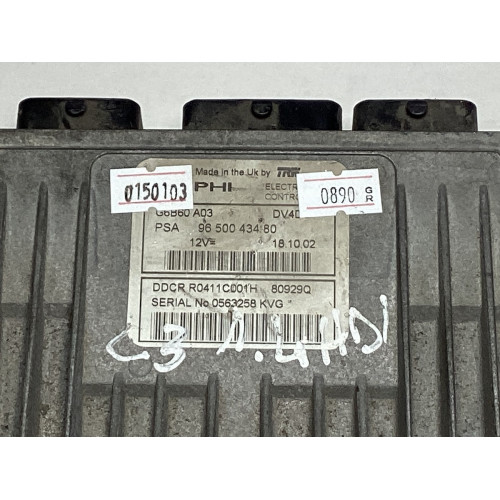 Citroen C3 1.4 HDI Motor Beyni 9650043480 DDCR