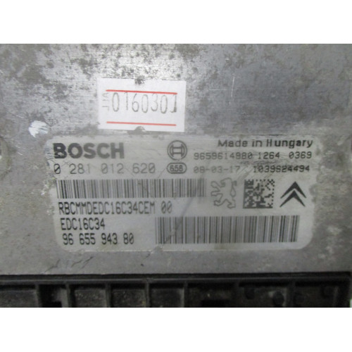 Citroen Berlingo 1.6 Motor Beyni 0281012620 EDC16C34 9665594380