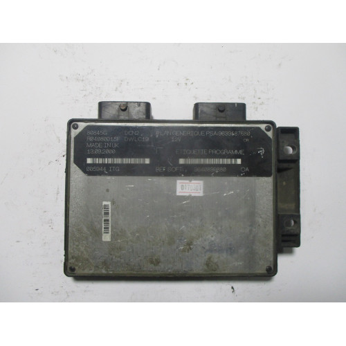 Peugeot 206 1.9 TDI Motor Beyni R04080015F 9639587680 9640899880 13.09.2000
