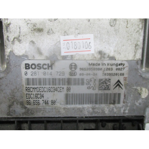 Peugeot 3008 Citroen C4 1.6 HDI Motor Beyni 0281014729 9665674480