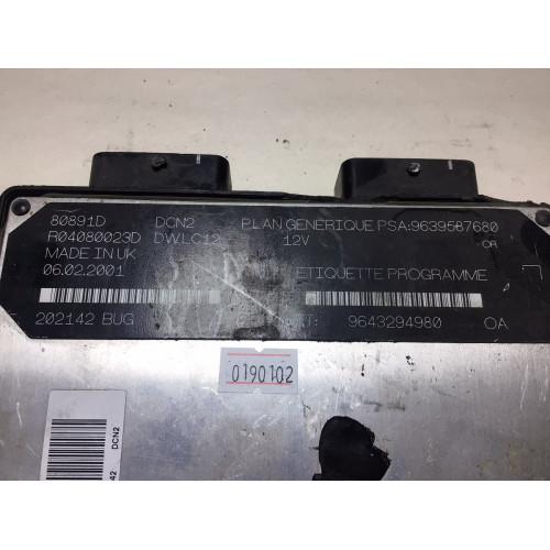 Citroen Xsara 1.9 Motor Beyni R04080023D 9639587680 9643294980 15.02.2001