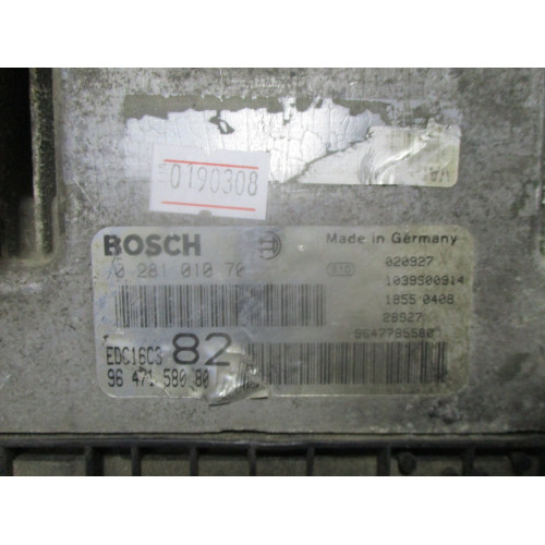 Peugeot 206 1.4 HDI Motor Beyni 0281010707 EDC16C3 9647158080
