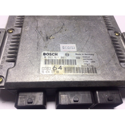 Peugeot 307 2.0 HDI Motor Beyni EDC15C2 64 0281011081 9647472780
