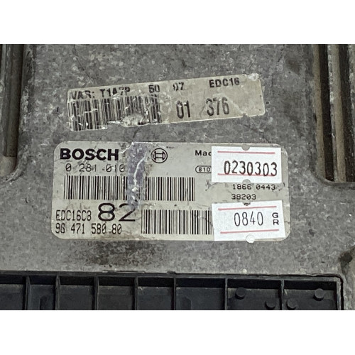 Peugeot 206 1.4 HDI Motor Beyni 0281010707 EDC16C3 9647158080