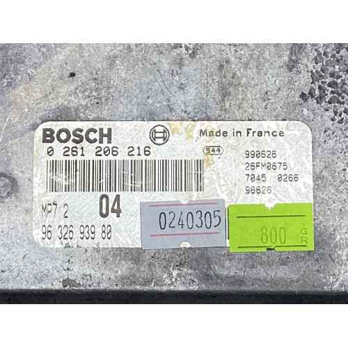 Peugeot 206 1.6 Motor Beyni MP7.2 0261206216 9632693980