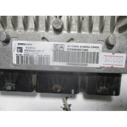 Peugeot 307 2.0 Motor Beyni 5WS40313C-T 9663607280 9655534080 SID803A