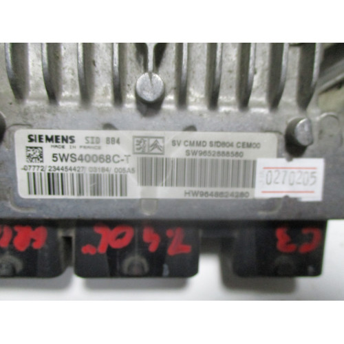 Citroen C3 1.4 Motor Beyni 5WS40068C-T 9652888580 9648624280 SID8B4