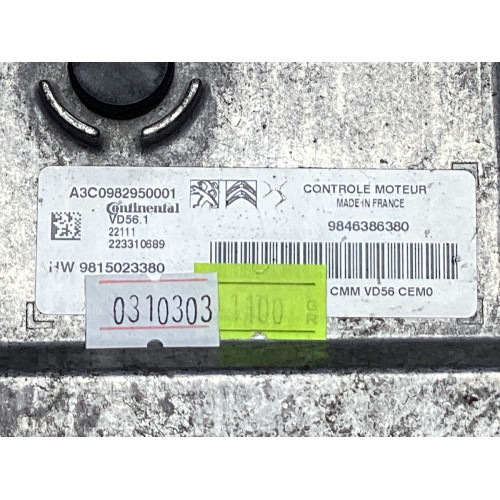 Peugeot Citroen DS Opel Motor Beyni 9815023380 9846386380 A3C0982950001 VD56.1