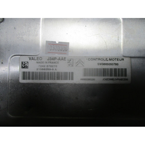 Peugeot 207 1.4 Motor Beyni 21586389-9A 9665050780 9655883280 J34PAAE 7242876276