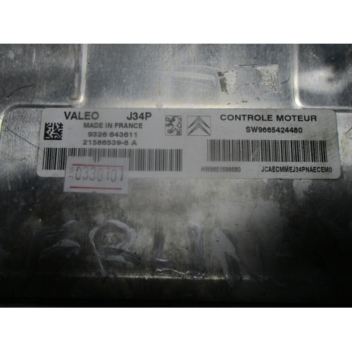 Peugeot 207 Citroen C2 C3 1.4 Motor Beyni 21586539-8 9651696680 9665424480 J34P 9326643611