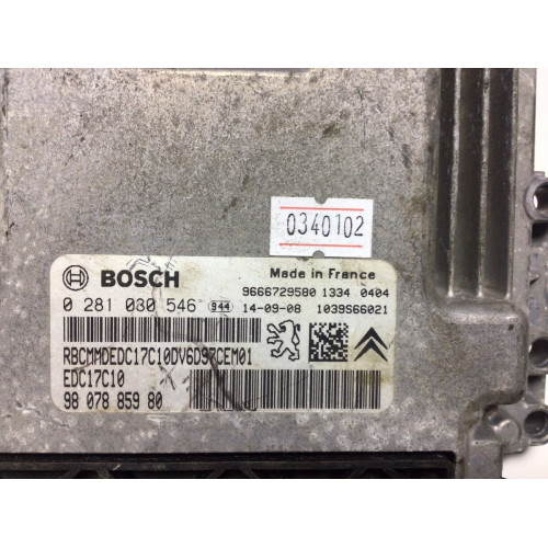 Citroen Berlingo 1.6 HDI Dizel 9807885980 0281030546 EDC17C10