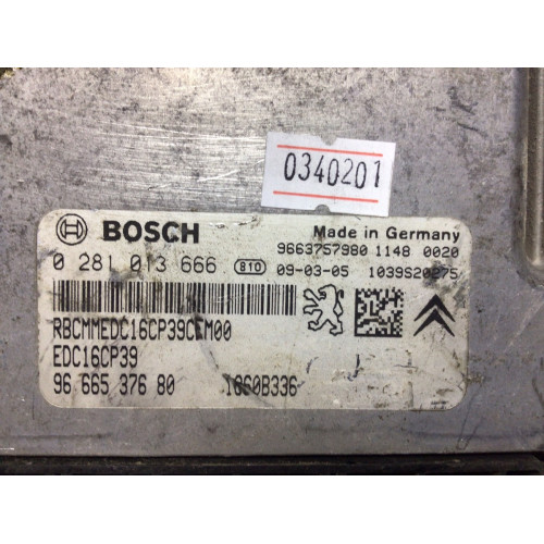 Citroen Peugeot 2.2 Motor Beyni 0281013666 9666537680 EDC16CP39