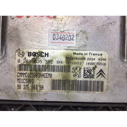 Peugeot 3008 5008 Motor Beyni 0281035365 9832694380