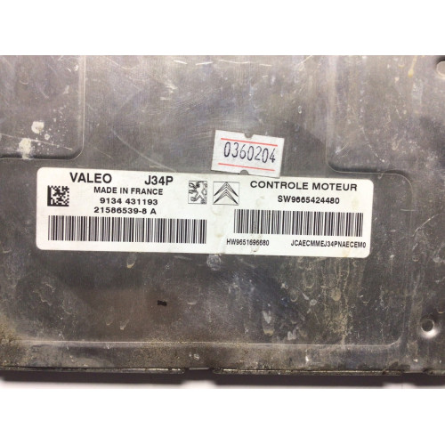 Peugeot 207 Citroen C3 Motor Beyni 21586539-8A 9134431193