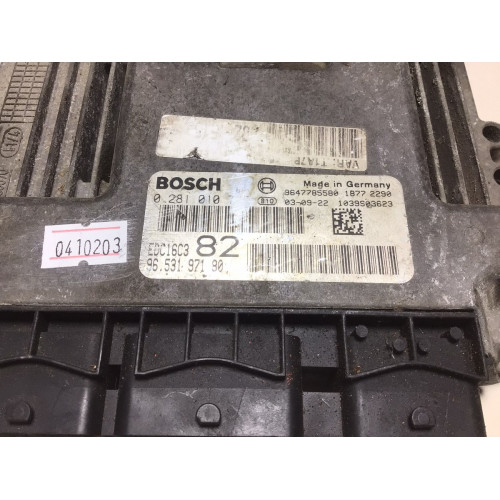 Peugeot 206 1.4 HDI Motor Beyni 0281010707 EDC16C3 9653197180