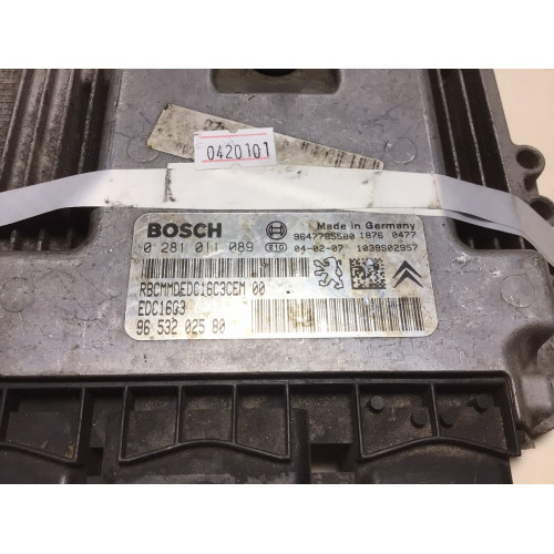 Peugeot 206 1.4 Motor Beyni 0281011089 9653202580 EDC16C3