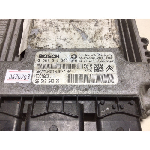 Peugeot 307 1.4 Motor Beyni 0281011090 EDC16C3 9654984380