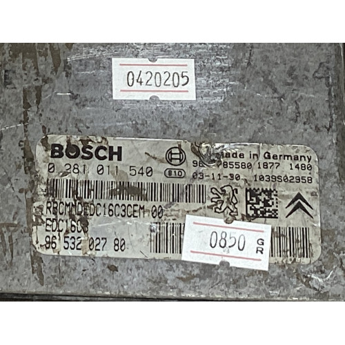 Citroen Xsara 1.4 Motor Beyni EDC16C3 0281011540 9653202780