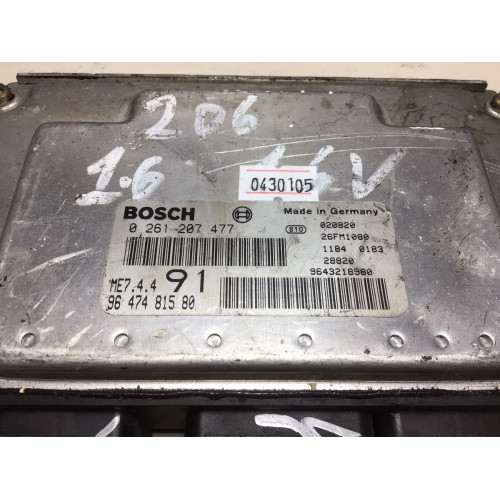 Peugeot 206 1.6 Motor Beyni ME7.4.4 0261207477 9647481580