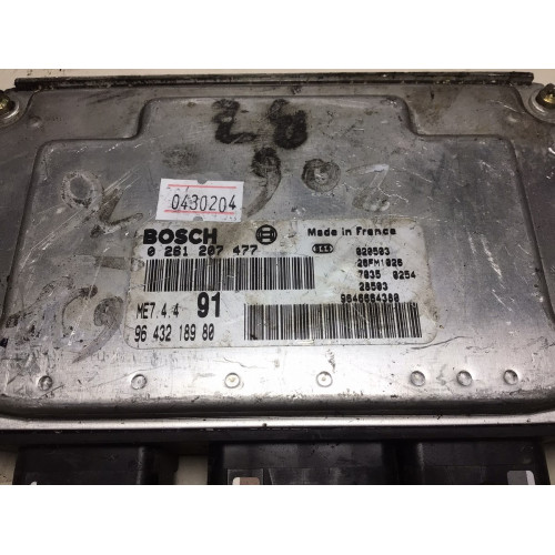 Peugeot 206 1.6 Motor Beyni 0261207477 9643218980 ME7.4.4
