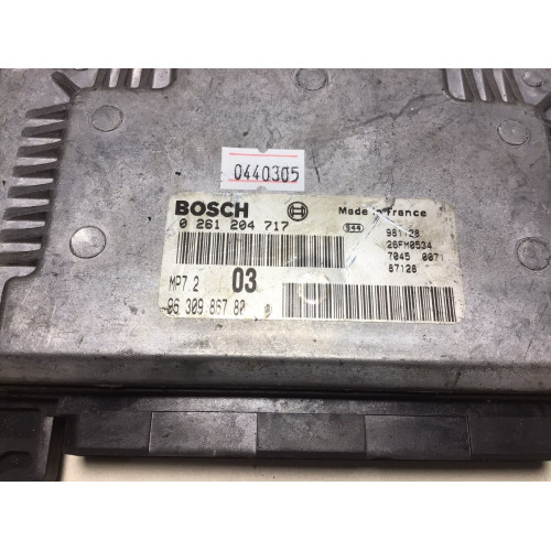 Peugeot 306 1.6 Motor Beyni 0261204717 MP7.2 9630986780