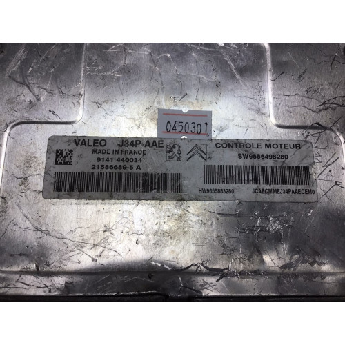 Peugeot 206 Citreon C3 1.4 Motor Beyni 9666498280 9655883280 21586689-5A J34P-AAE