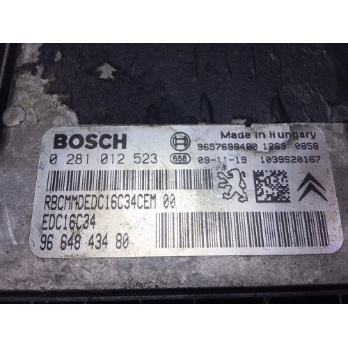 Peugeot 207 1.4 HDI Motor Beyni 0281012523 EDC16C34 9664843480