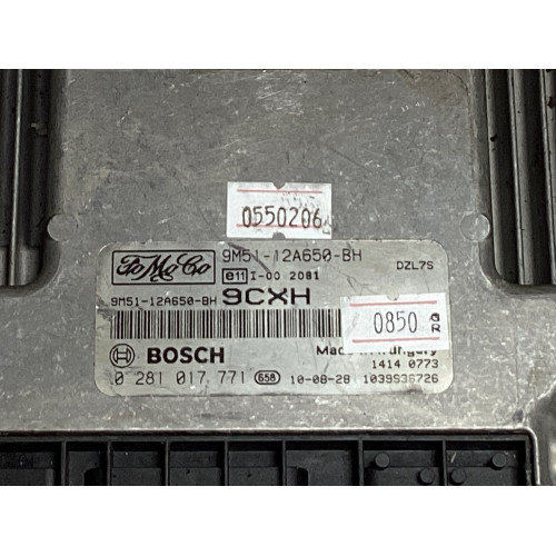 Ford Focus 1.6 TDCI Motor Beyni 0281017771 9M51-12A650-BH 9CXH