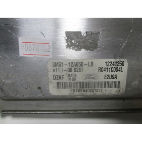 Ford Focus 1.8 TDI Motor Beyni R0411C004L 3M51-12A650-LB 12240250 DZAF