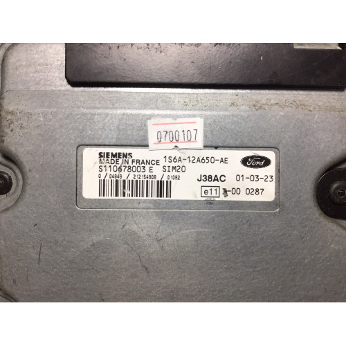 Ford Fiesta 1.4 Motor Beyni S110678003E 1S6A-12A650-AE J38AC SIM20