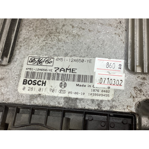 Ford Focus 1.6 TDCI Motor Beyni 4M51-12A650-YE 0281011701 7AME