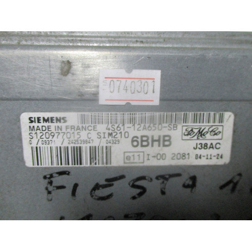 Ford Fiesta 1.3 Motor Beyini SIM210 S120977015C 4S61-12A650-SB 6BHB