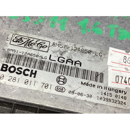 Ford Focus 1.6 TDCI Motor Beyni 8M51-12A650-LG 0281011701 LGAA