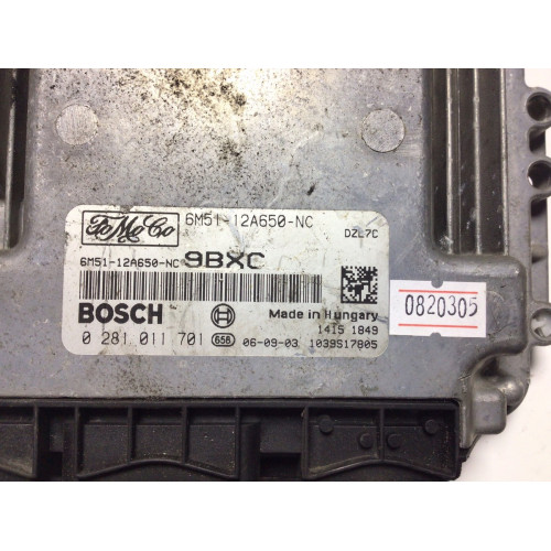 Ford Focus Motor Beyni 6M51-12A650-NC 0281011701 9BXC