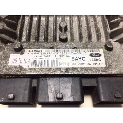 Ford Fiesta 1.4 Motor Beyni 5WS40140E-T 3S61-12A650-LC SID804 5AYC