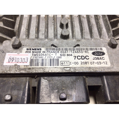 Ford Fiesta Fusion 1.4 Motor Beyni 5WS40461C-T 6S61-12A650-RC SID804 7CDC