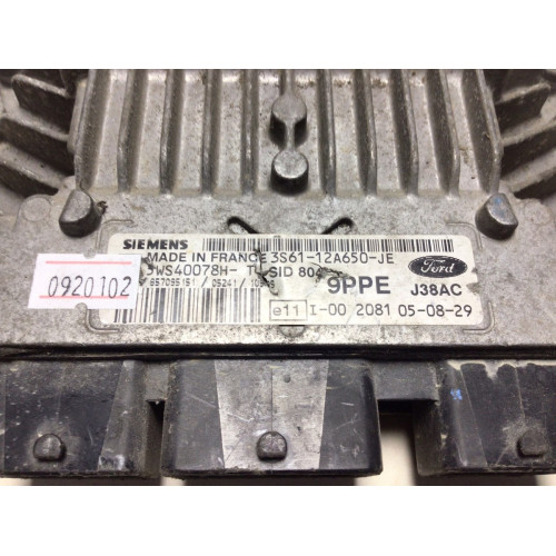 Ford Fiesta 1.4 TDCI Motor Beyni 5WS40078H-T 3S61-12A650-JE SID804 9PPE