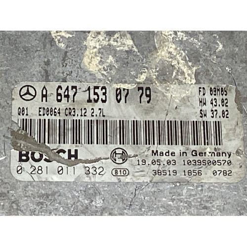 Mercedes W211 E270 Motor Beyni A6471530779 0281011332
