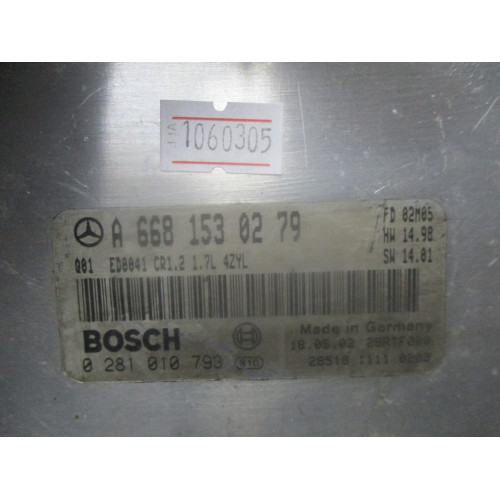 Mercedes A170 1.7 Motor Beyni 0281010793 A6681530279